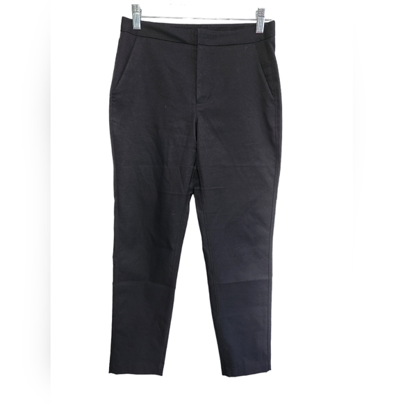 Lululemon Women Dress Casual Pants Trouser Cropped Tqppered Pockets Black  4-A76 - Picture 1 of 6